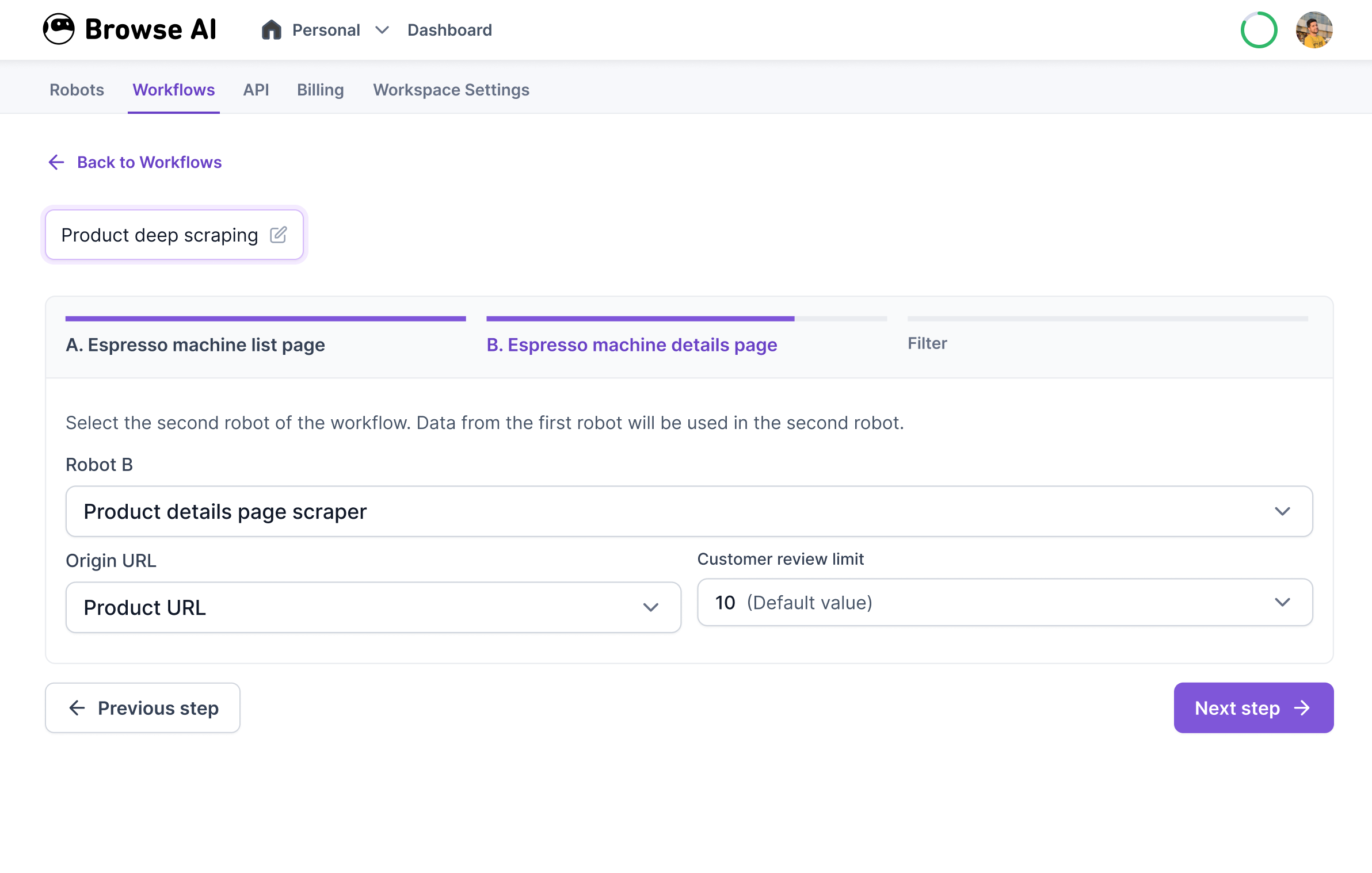 Browse AI automated data workflows