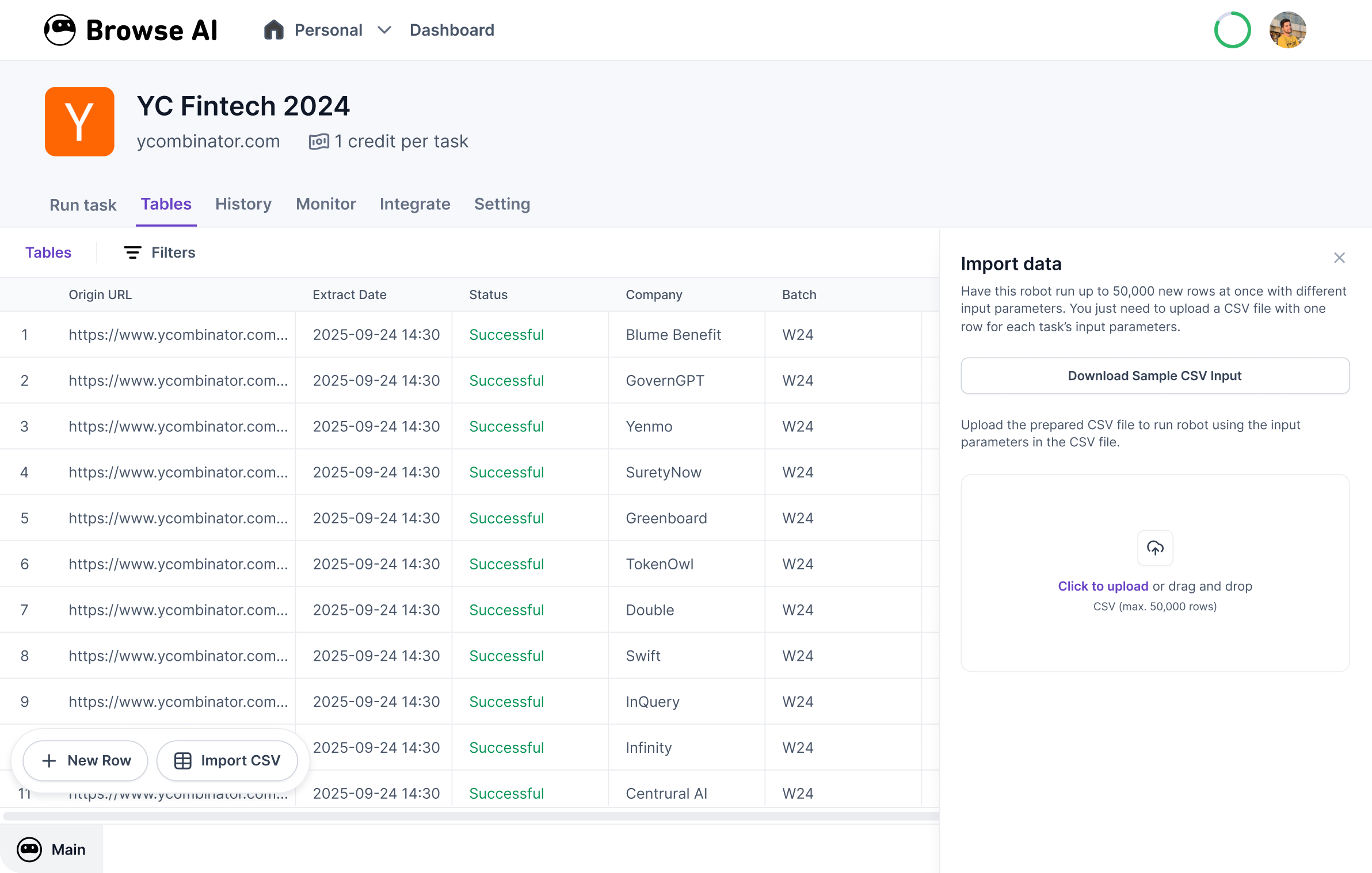 Browse AI task automation and scheduling